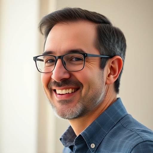 Foto de perfil de Miguel Ángel, professor de espanhol, usando óculos e com um sorriso amigável.